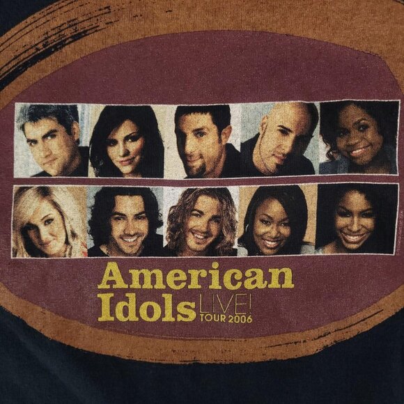 Vintage 00s Y2K American Idol tour youth shirt - Picture 3 of 5